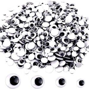 300 Pcs Black Wiggle Googly Eyes with Self-Adhesive